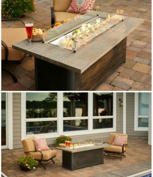 New Cedar Ridge Fire Table at The Outdoor GreatRoom Company