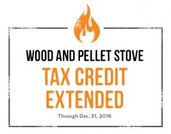 The Wood and Pellet stove Tax Credit has been Extended for Qualifying Purchases in 2015 and 2016