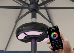 Treasure Garden Introduces the Luna Pro Multicolor Umbrella Light with Bluetooth Speakers