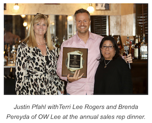 OW Lee Names Sales Representative of the Year for 2019