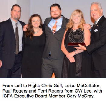 OW Lee Earns Sixth Straight ICFA Manufacturer of the Year Award