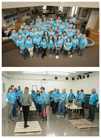 Outdoor GreatRoom Company Packs Meals for 640 People in Fun Corporate Volunteer Event