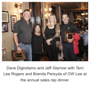OW Lee Announces Sales Rep of the Year for 2018
