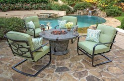 Veranda Classics Debuts Old World TerraFab Fire Pit with Dynasty Spring Chairs