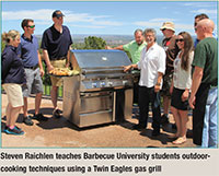 Steven Raichlen Cooks on a Twin Eagles Grill at Barbecue University