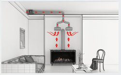 New Heat Control System from Ortal Provides Powerful Option for Redirecting Fireplace Heat
